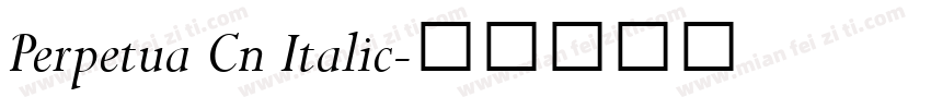 Perpetua Cn Italic字体转换